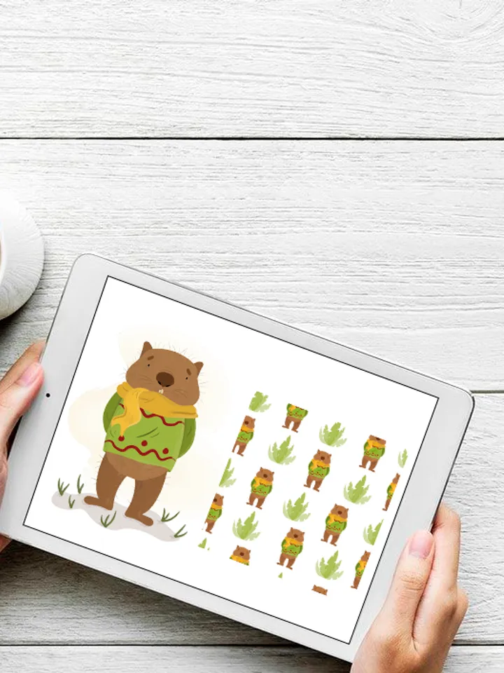 Cute wombat illustration