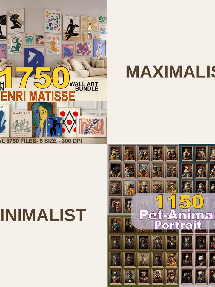 213000 Printable Wall Art Bundle Maximalist Aesthetic Gallery Set Eclectic Posters Trendy Home Decor Instant Digital Download Gift Poster