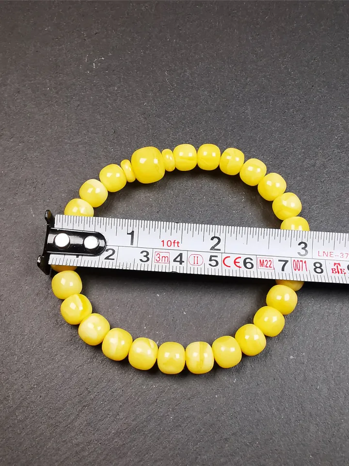 Gandhanra Tibetan Amber Beads Bracelet, 26 Beads,9.8&quot;
