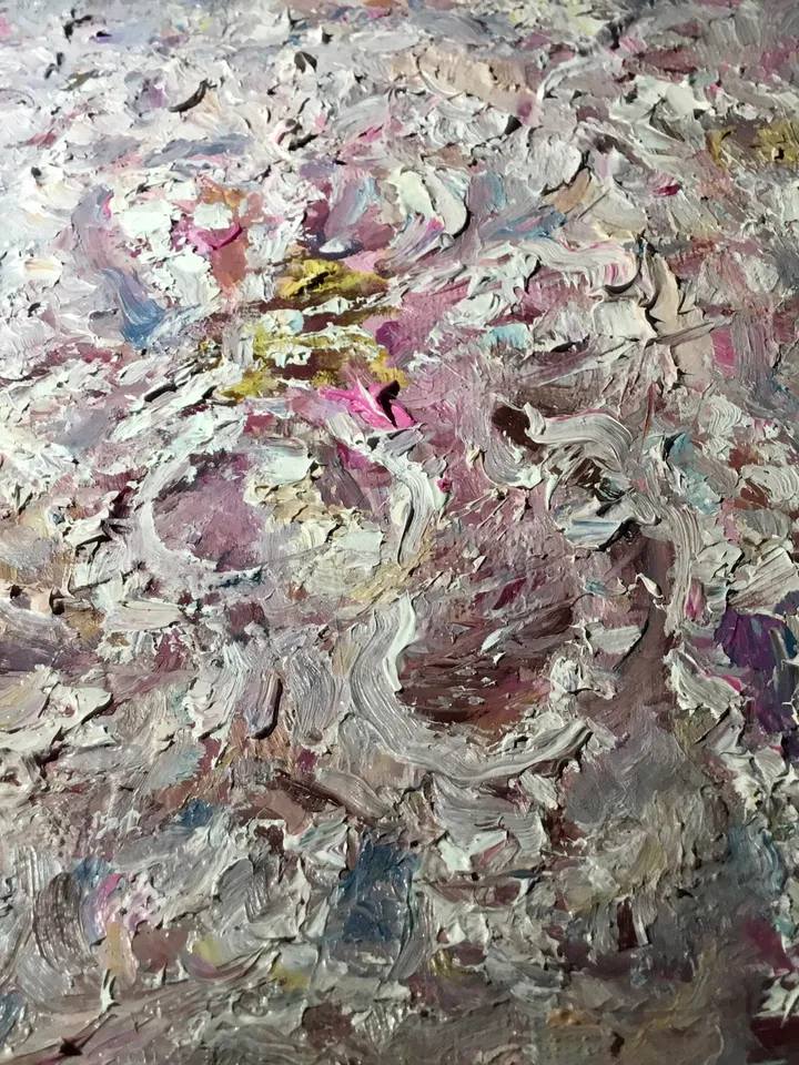 White abstract flower original oil impasto style textured painting,flowers oil painting,small canvas painting wall decoration ,unique gifts