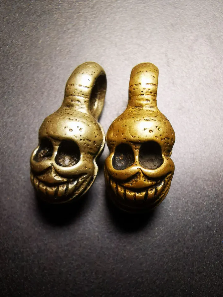 Gandhanra Handmade Skull Sitavana Shape Bead Counter Clip for Prayer Beads, Mala Bead Accessories,Made of Copper