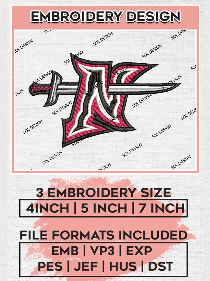 NCAA Cal State Northridge Matadors Football Team Logo Machine Embroidery Design, NCAA Cal State Northridge Matadors Team Design Design files, NCAA Team Embroidery Designs, NCAA Machine Embroidery Designs, Digital Download