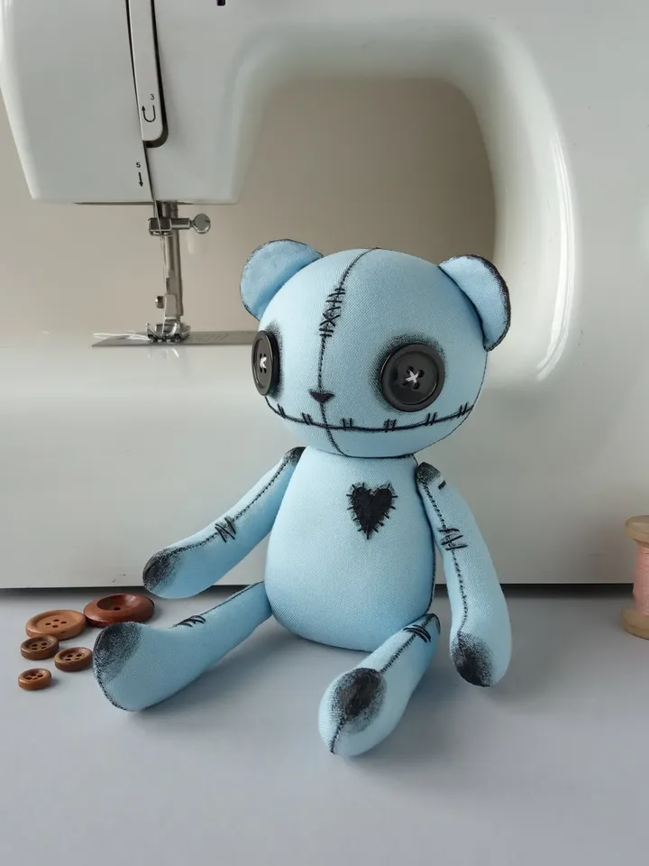Handmade Bear Doll – Blue
