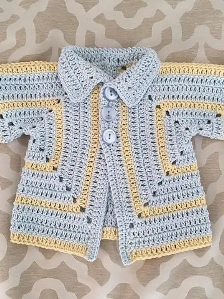 Cardigan hexagon baby, crochet hexagon cardigan, easy baby cardigan crochet pattern pdf