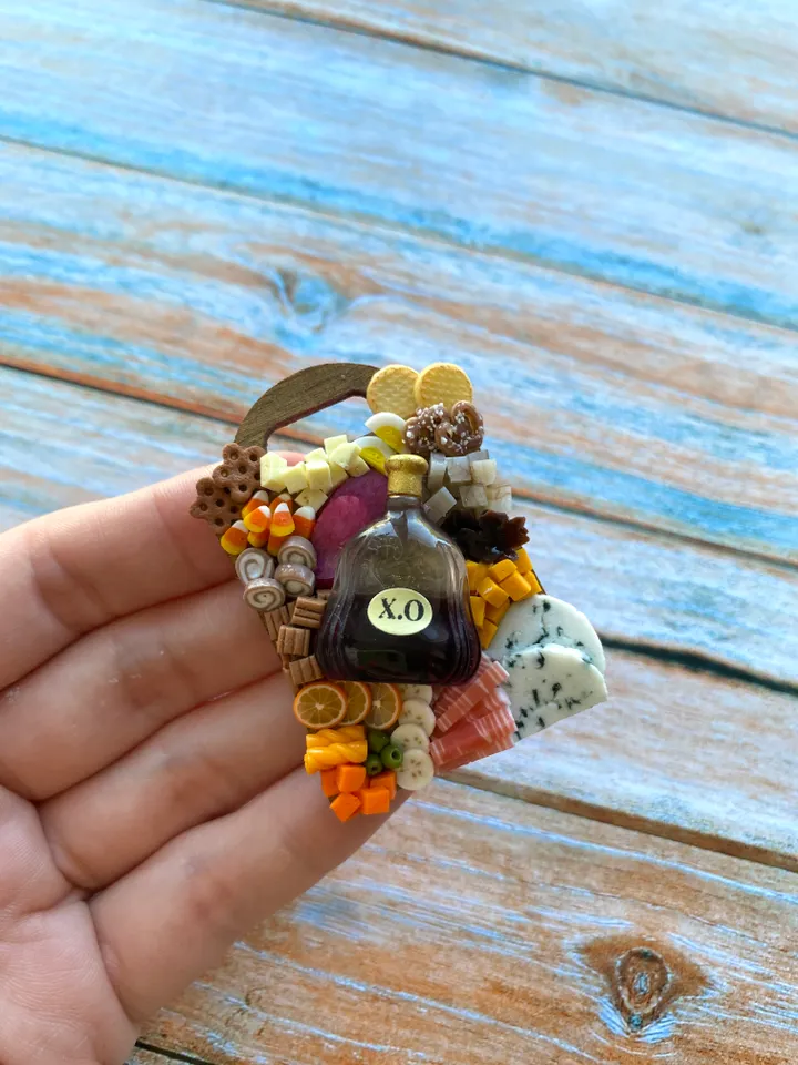 Magnet Miniature Halloween Charcuterie Board with Polymer clay Souvenir
