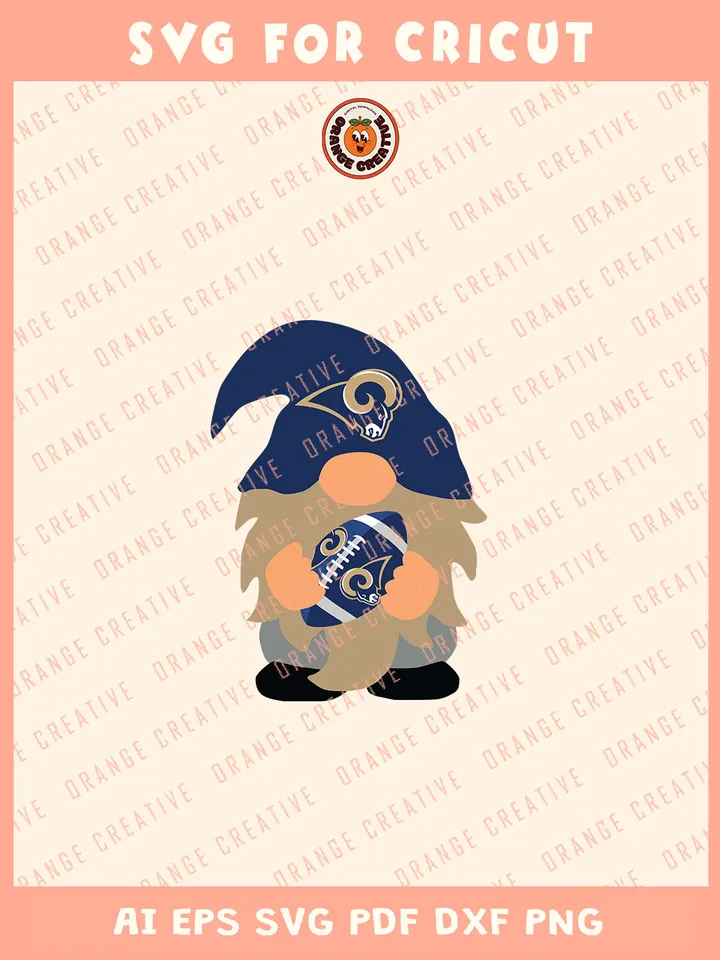 Los Angeles Rams x Gnomes Svg, NFL Rams Team Svg, NFL Football SVG for cricut, Gnomes Rams Team Gift For Fan, Svg Files for Cricut, Png, Dxf, Digital Download