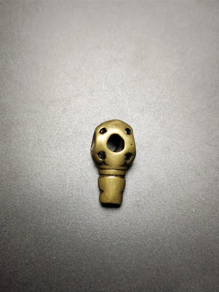 Gandhanra Handmade Tibetan Guru Bead, T-drilled 3-Hole Bead Connector for Mala , Prayer Bead