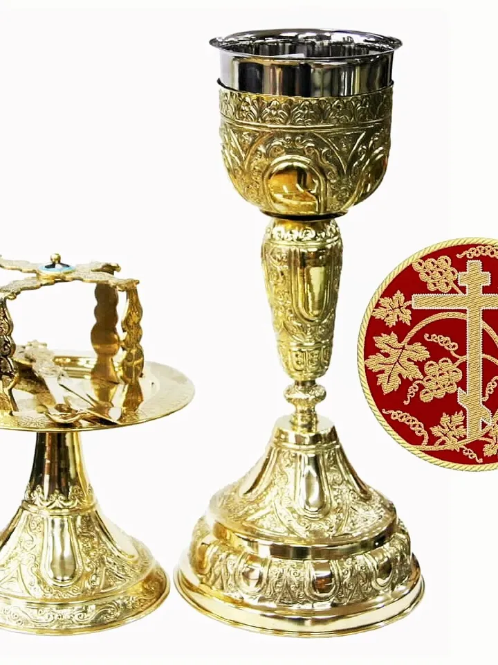 "On the chalice" design for machine embroidery
