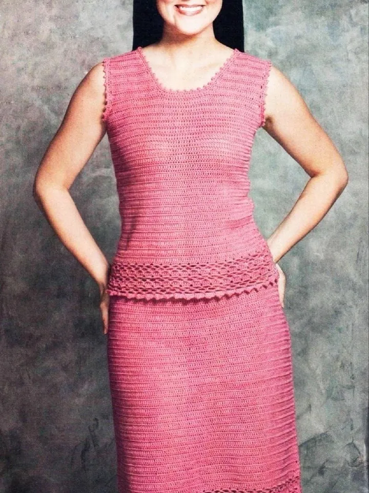 Top crochet pattern, skirt crochet, skirt suit crochet pattern pdf instant download