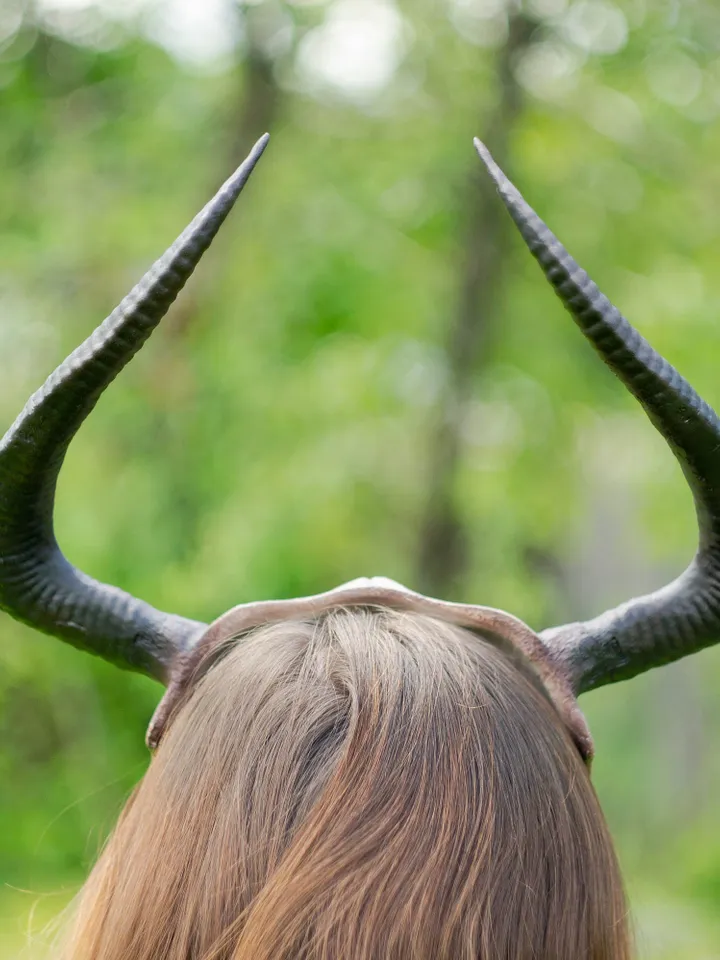 Ram Skull Helmet with Horns, tribal headpiece, skull helmet, Viking skull Mask