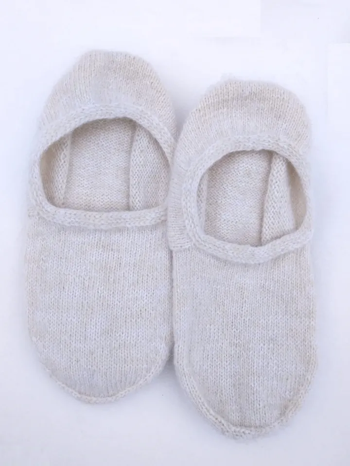 Footprints for the home, warming, healing, made of goat fluff, handmade knitted socks
