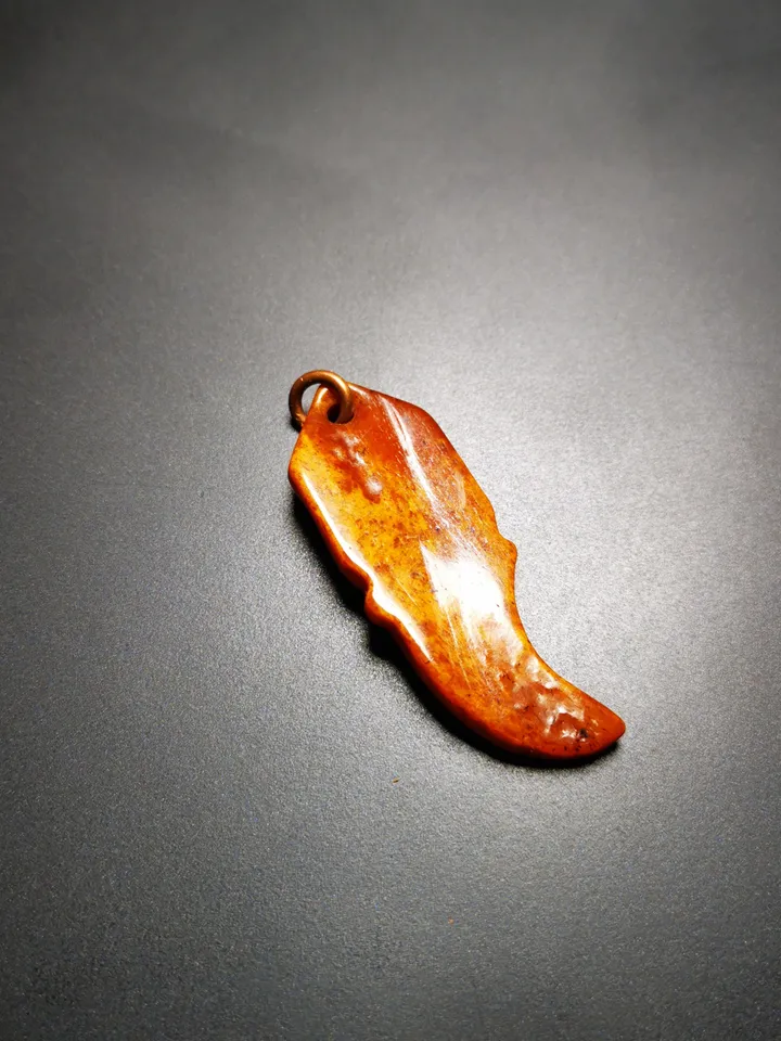 Gandhanra Unique Tibetan Yak Bone Carved Ganesha (Elephant God) Amulet Pendant