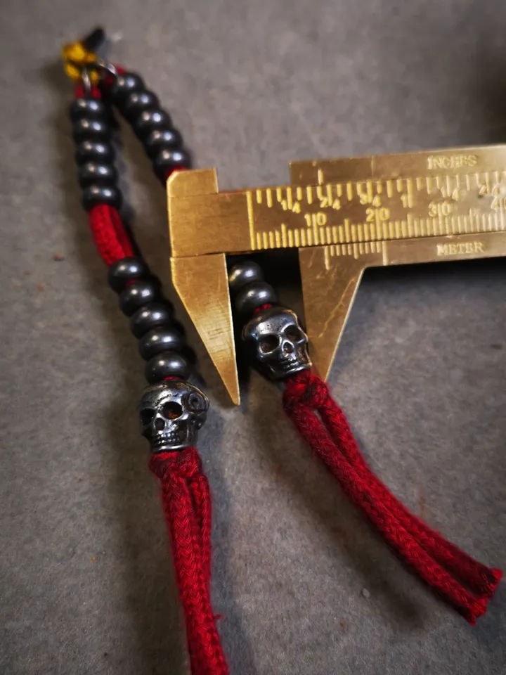 Gandhanra Handmade 7mm Cold Iron Tibetan Buddhist Prayer Bead Counters for 10-20mm Mala