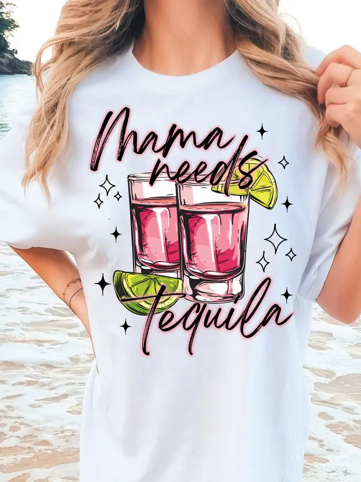 Mama Needs a Tequila PNG-Funny Sublimation Digital Design Download-margarita png, adult humor png, tequila png, png for moms, funny mama png