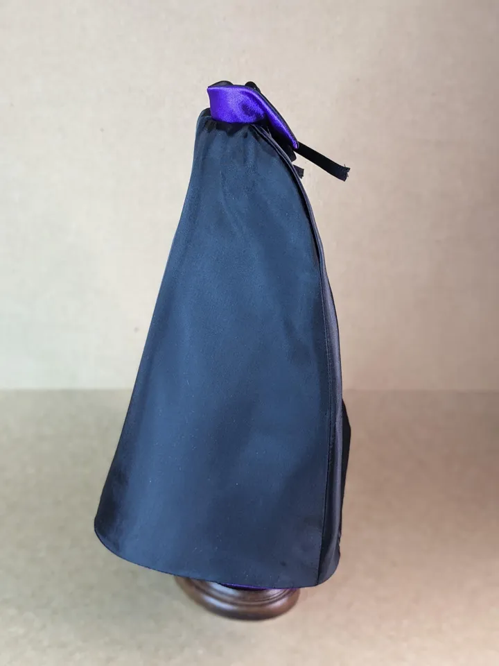Handmade two-sided black & purple Halloween Vampire cape for 11 inches fashion dolls