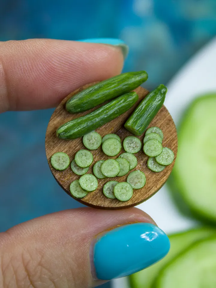 TUTORIAL Miniature polymer clay cucumber cane