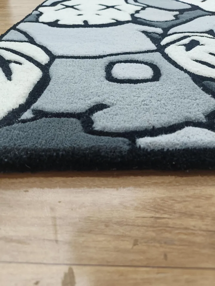 Kaws rug, handcrafted wool rug, case rug, Kaws carpet, handmade carpet, rug for living room, hallway, cartoon carpet, Kaws, 2x3, 3x5, 4x6.