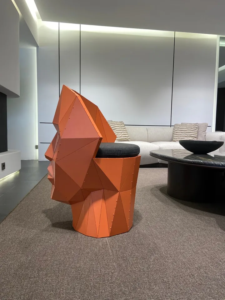 The Poly-face Human Face Low Poly Seater