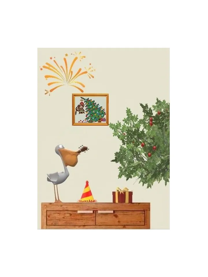 Cat and Christmas Tree Tapestry Patterns, Loom - Even Peyote Stitch, Beaded Banner Patterns, New Year Painting, Home decor tapestry, PDF