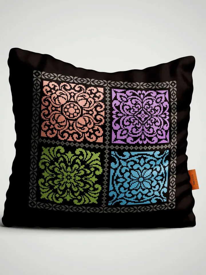Square mandala cross stitch pattern PDF download Sampler cross stitch mandala ornament pattern for cross stitch pillow, DIY Home decor #M209