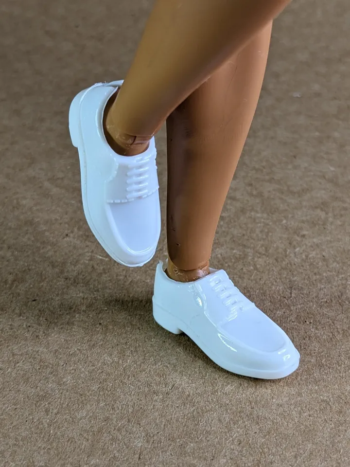 Classic white suits shoes for 1/6 scale male dolls