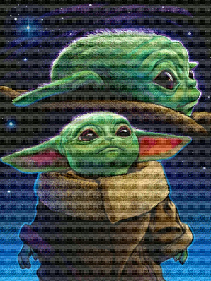 Baby Yoda Cross Stitch Pattern / Star Wars Cross Stitch Pattern / Darth Vader Embroidery Pattern / Digital Instant Chart