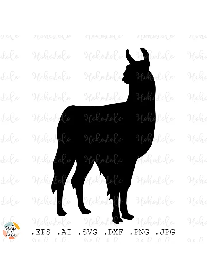 Llama Svg, Alpaca Svg, Llama Cricut, Llama Silhouette, Llama Stencil Template Dxf, Llama Clipart Png, Alpaca Cricut, Alpaca Silhouette
