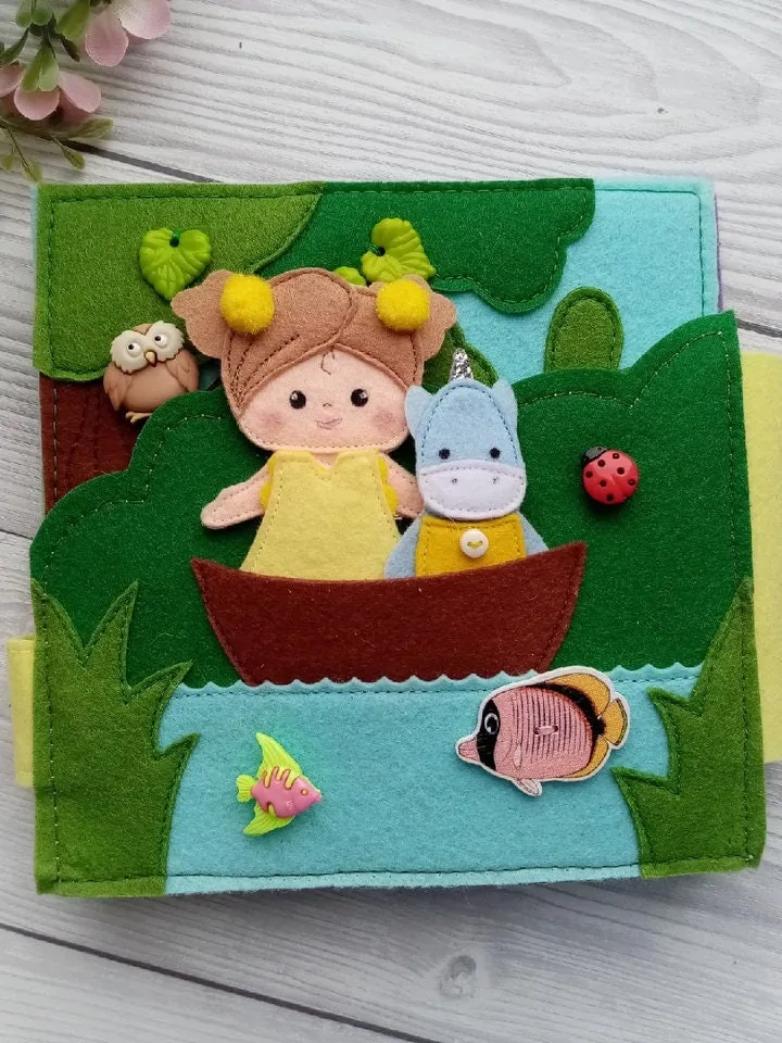 Dollhouse Quiet book pattern PDF, Felt book pattern, Felt doll Pattern, Dress up Doll , diy quiet book sewing ideas girls