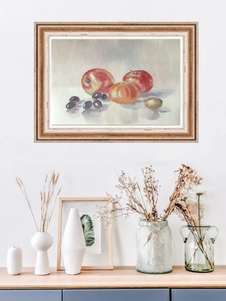 Fruits still life original watercolour painting kitchen painting