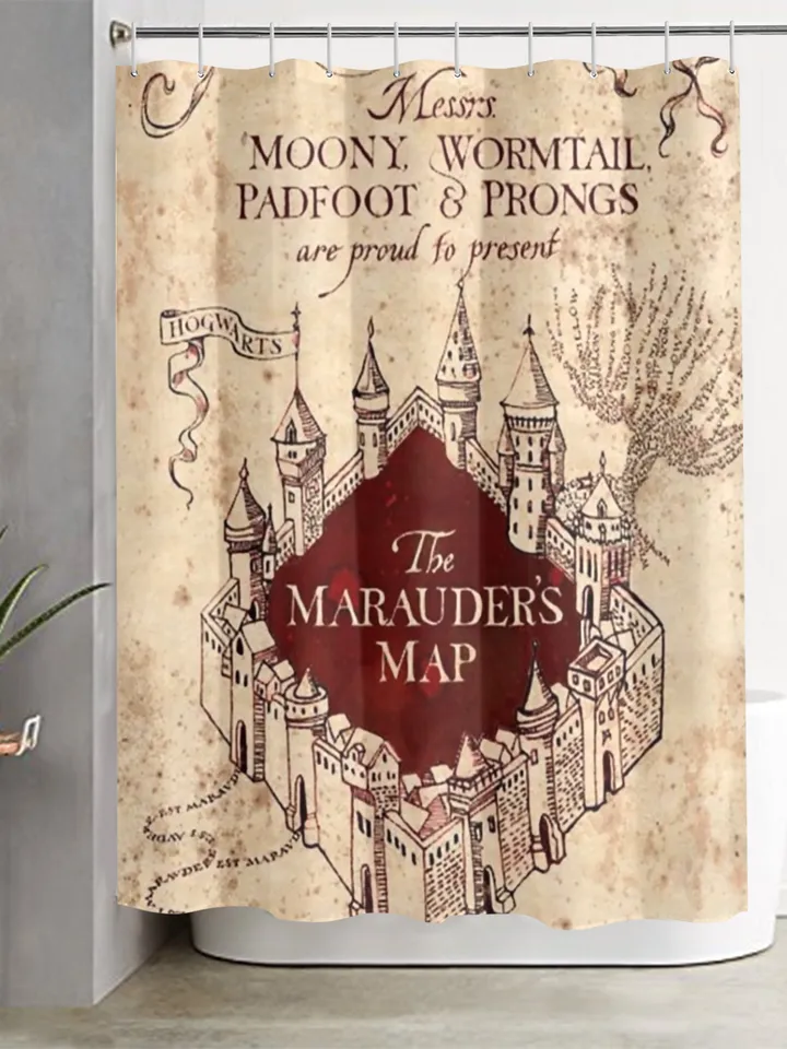 Marauders Map Harry Potter Shower Curtain