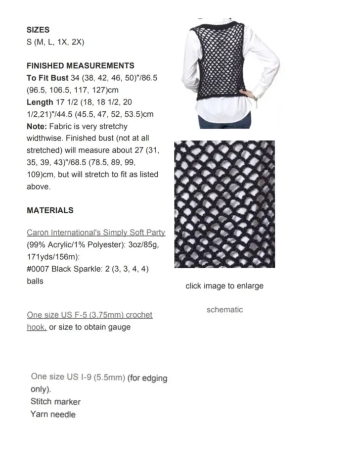 Waistcoat crochet pattern , vest crochet pattern , mesh waistcoat crochet pattern mesh vest pdf