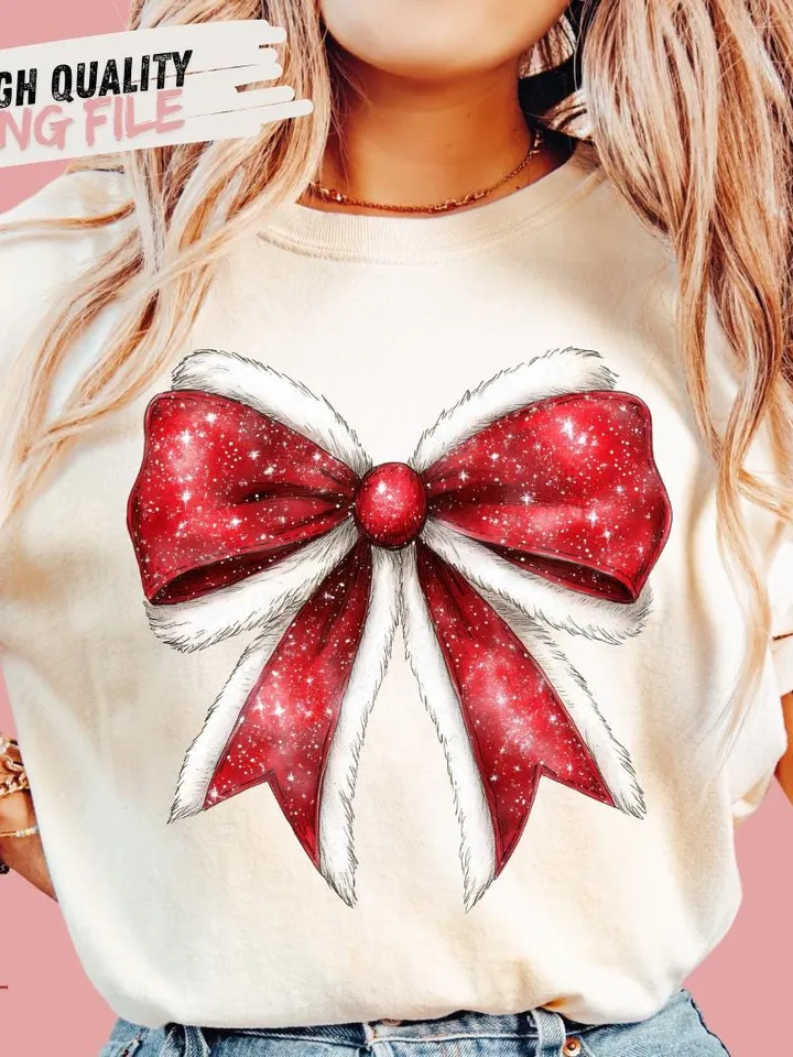 Coquette Christmas png, Coquette Bow Png, Christmas sublimation, Trending png, Retro Holidays png, Holiday vibes png, Girly Christmas