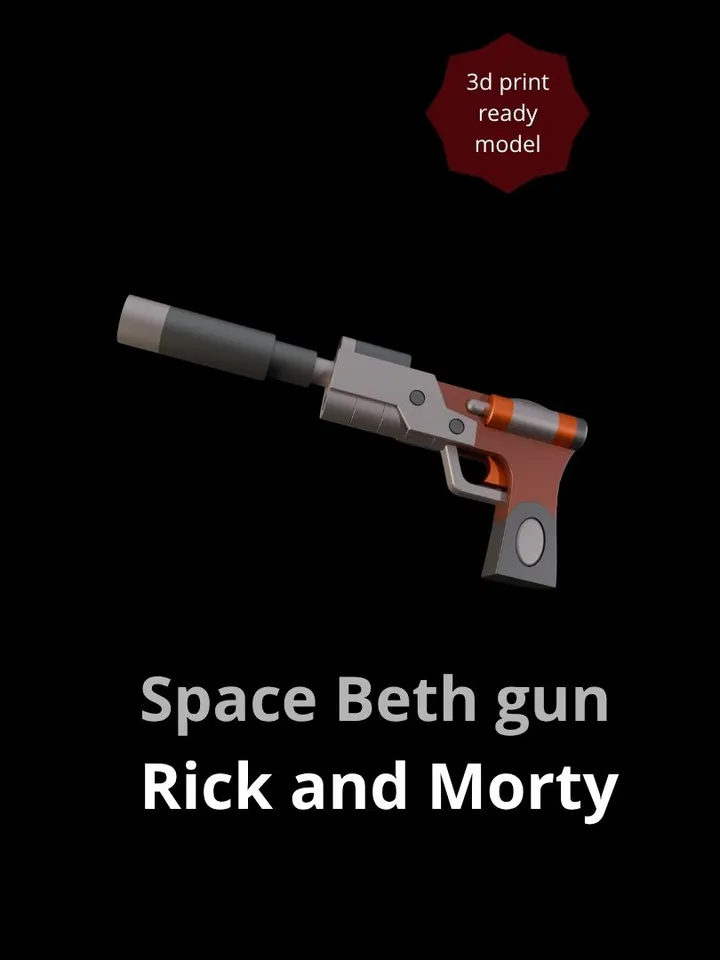 Space Beth gun from Rick and Morty  - 3d model