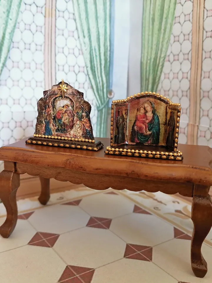 Set of Christmas nativity scenes. Handmade. Christmas nativity scene. Christmas. Gift for Christmas. Dollhouse miniature.1:12. Handmade.