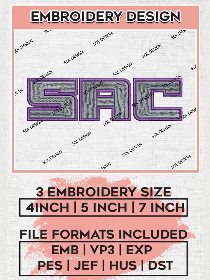 NBA Sacramento Kings Logo Embroidery Designs, NBA Kings Embroidery Files, NBA Machine Embroidery Designs, NBA Embroidery Design Machine Embroidery Pattern, Digital Download