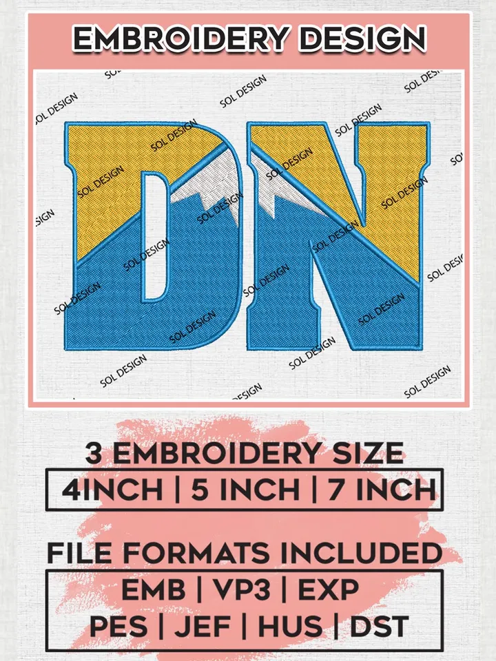 Denver Nuggets Embroidery Designs, NBA Logo Embroidery Files, NBA Nuggets, Machine Embroidery Pattern, Digital Download