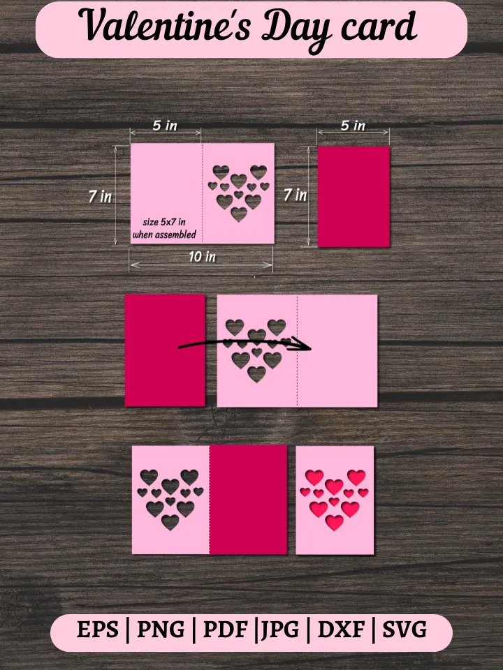 Valentines day card svg, Paper Cut Card