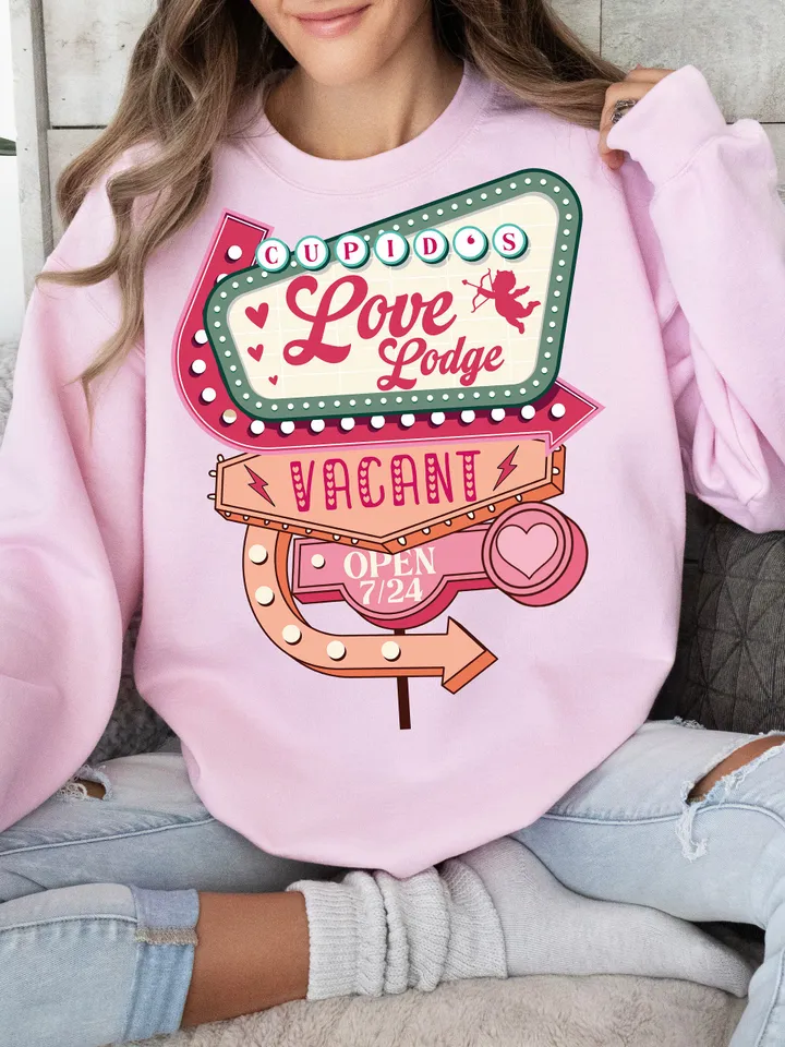 Cupid Love Lodge PNG-Valentine’s Day Sublimation Digital Design Download-cupid png, xoxo png, vintage vday png, retro png, vday tshirt png