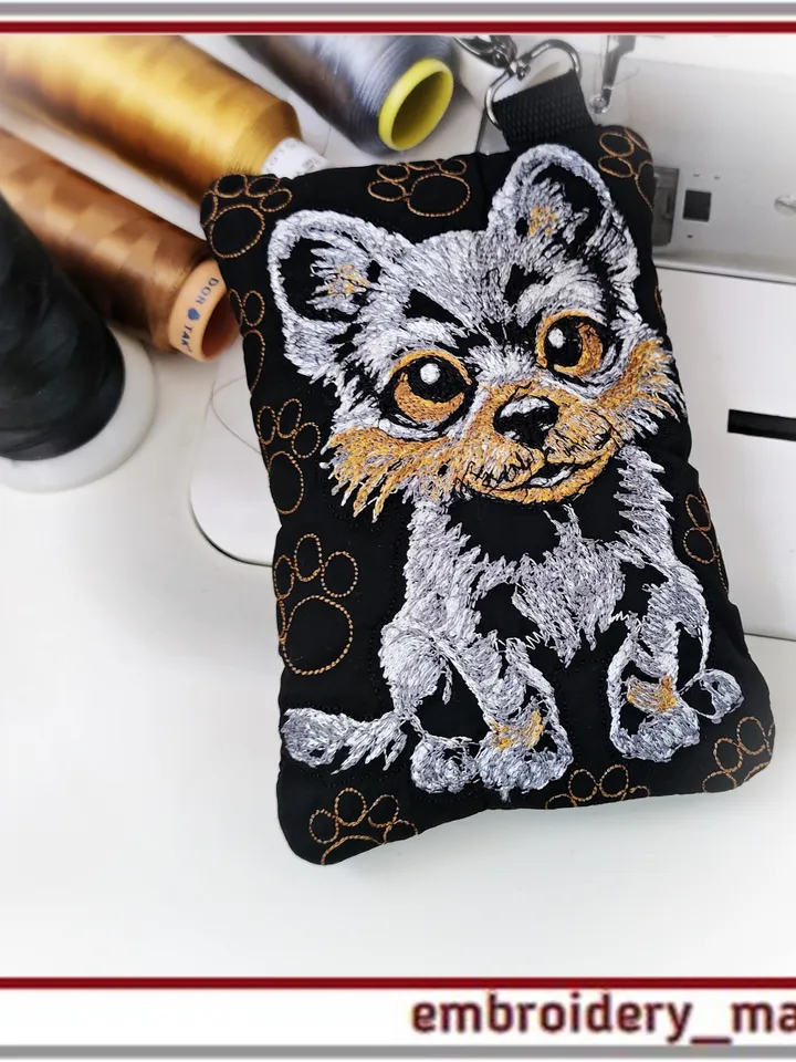 In The Hoop Embroidery Design Bag Dog quilting ITH from Embroidery Manavi 05