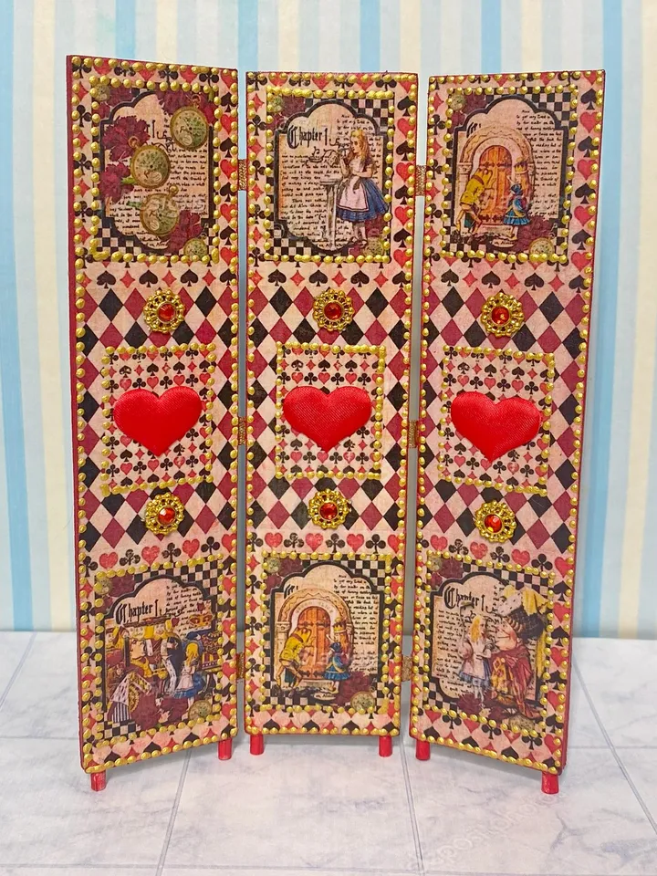 Screen for a dollhouse. 1:12. doll furniture, doll miniature, doll accessories.