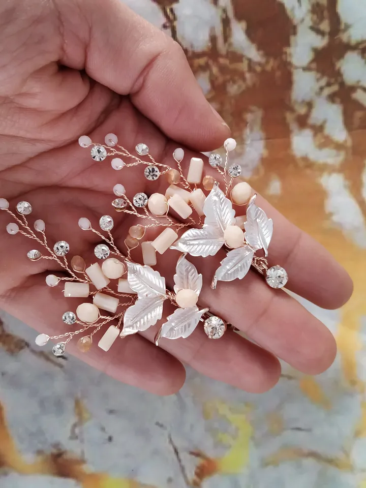 Rose Gold | Blush Boho Bridal Earrings | Chandelier Statement Wedding Earrings | Floral Wedding Jewelry | Bridesmiad Gift | Laurel Jewelry