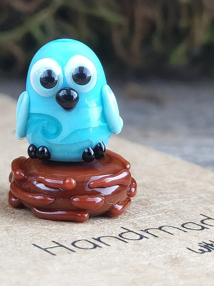 GLASS FIGURINES Tiny owl Miniature owl figurine Glass owl gifts Small owl sculpture Preschool graduation gifts Terrarium decoration