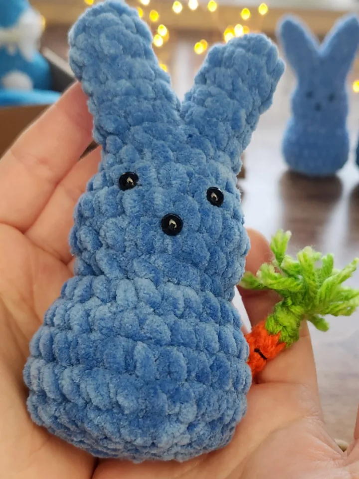 Easter Crochet Pattern: 5-Inch Peep Plush Bunny - No Sew