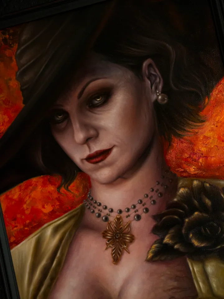 Oil painting Resident Evil Alcina Dimitrescu