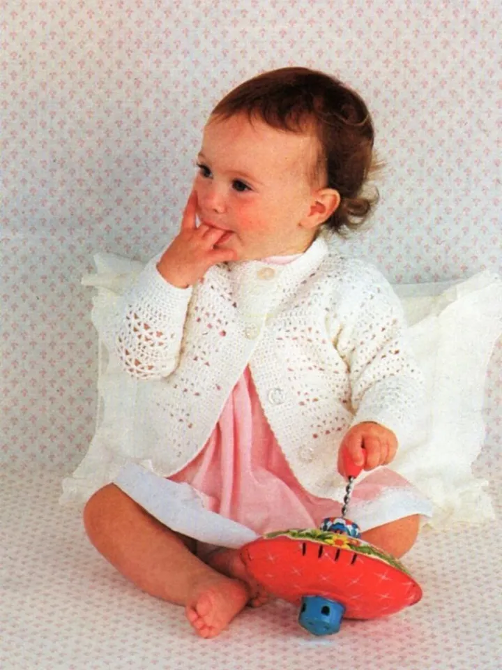 Baby crochet cardigan, Baby jacket crochet pattern Size 6/9; 9/12; 12/15 months