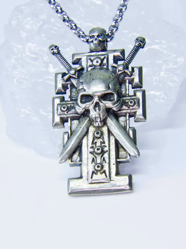 Ordo Xenos Insignia with Skull and Crossed Swords