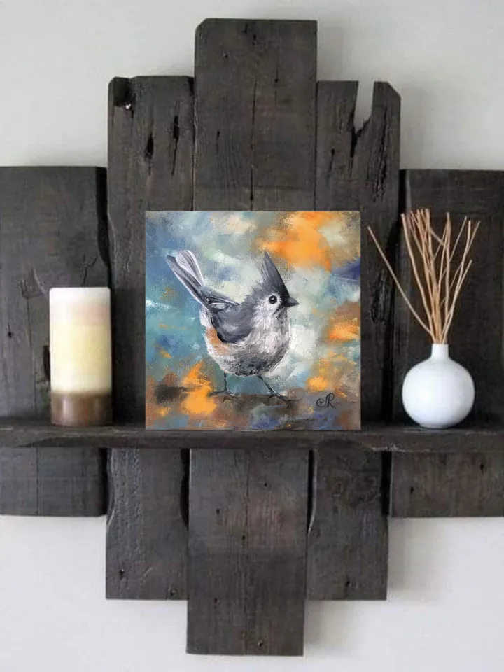 Bird Original Oil Painting Birds Wall Art Animal Painting