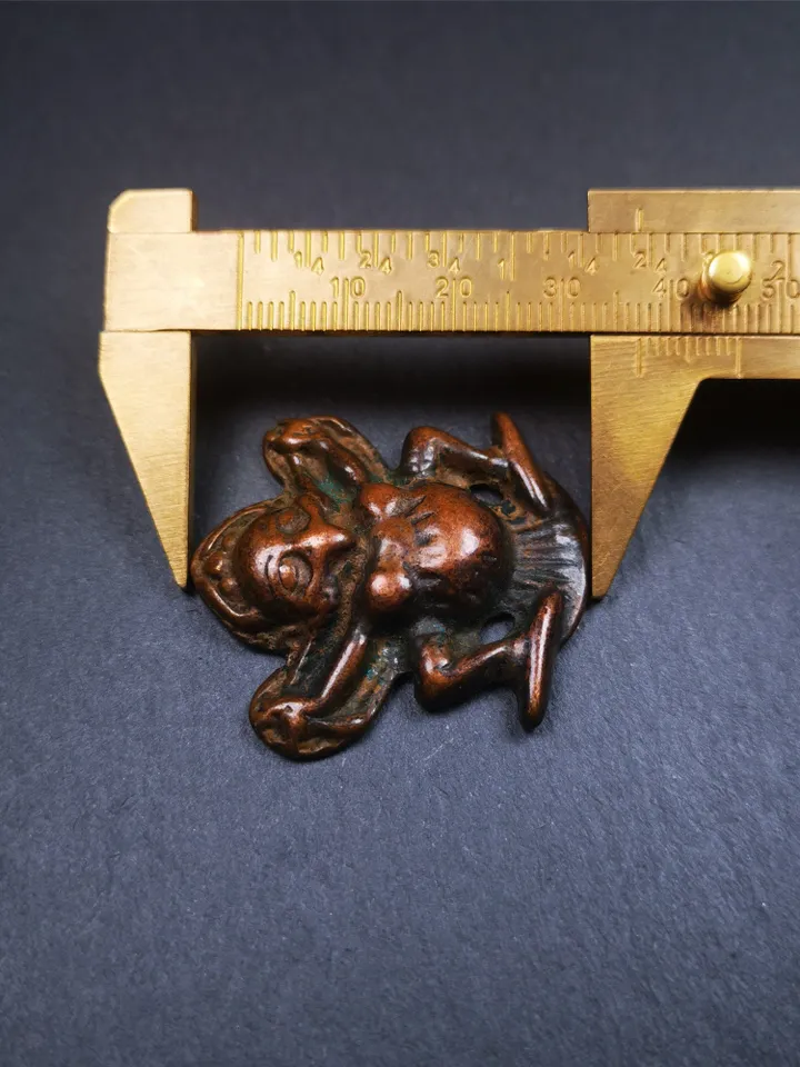 Gandhanra Antique Tibetan Buddhist Amulet Pendant - Garuda - The Golden-Winged Bird, Crafted from Red Copper,1.65"