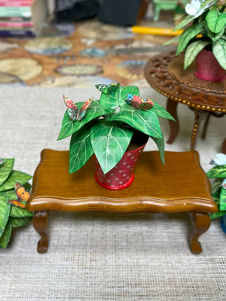 Tutorial. Flowers in a pot. 1:12. Dollhouse miniature. Flowers for a doll.