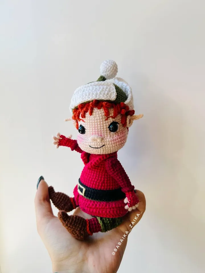 PDF Crochet Pattern Elf Bernard, Amigurumi Elf, Christmas ornaments, Christmas Decor, Amigurumi Christmas, Doll Pattern